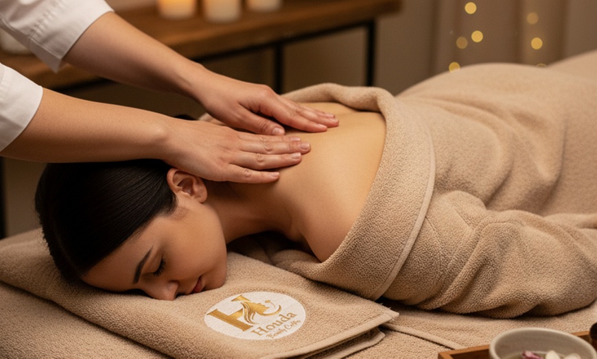 Image 1: 60 Mins Relaxing or Contouring Spa Treatment w/w/o Moroccan Bath/Blow