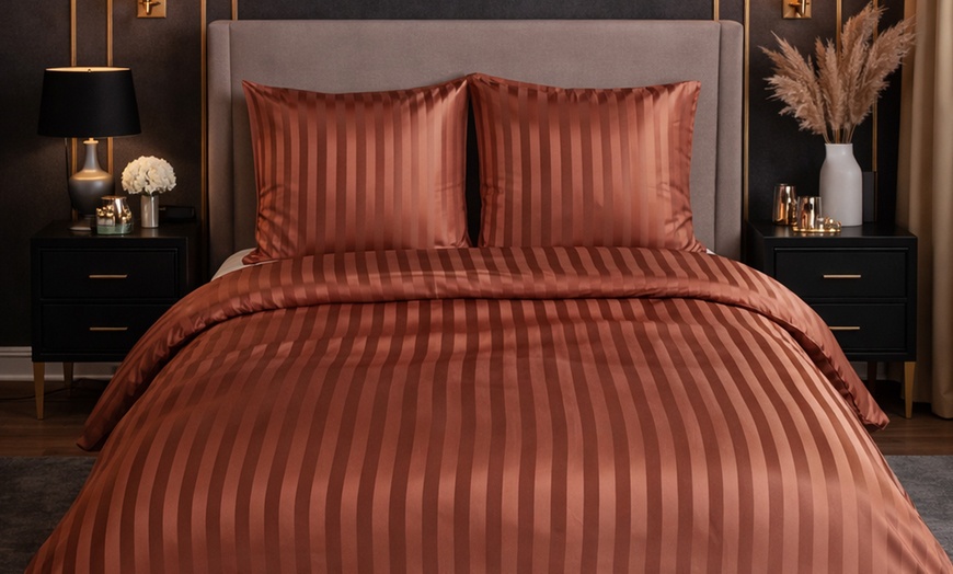 Image 17: Juego de cama Satin Dobby Uni 