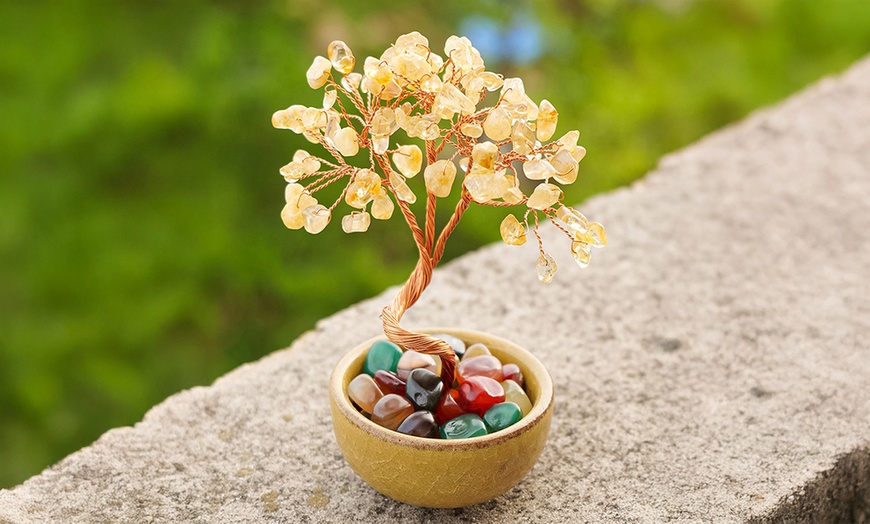 Image 1: Natural Crystal Wealth Tree Ornament