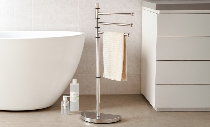 Image 13: Piantana portarotolo in acciaio inox