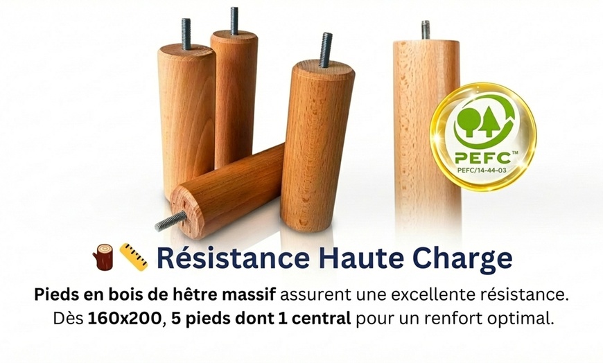 Image 2: Sommierà latte dynamique, fabriqué en Belgique, livraison incluse