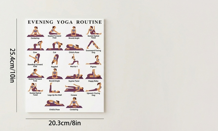 Image 5: 7-Piece Yoga and Resistance Fitness Set with Workout Posters