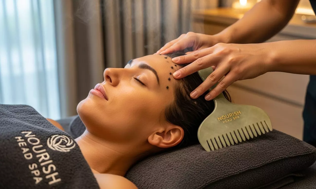 60, 90 or 115-Min Head Spa with Aromatherapy, Facial, or Acupressure
