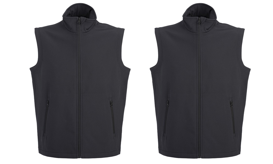 Image 9: 1 o 2 Gilet in softh shell a 2 strati  idrorepellente 280gr