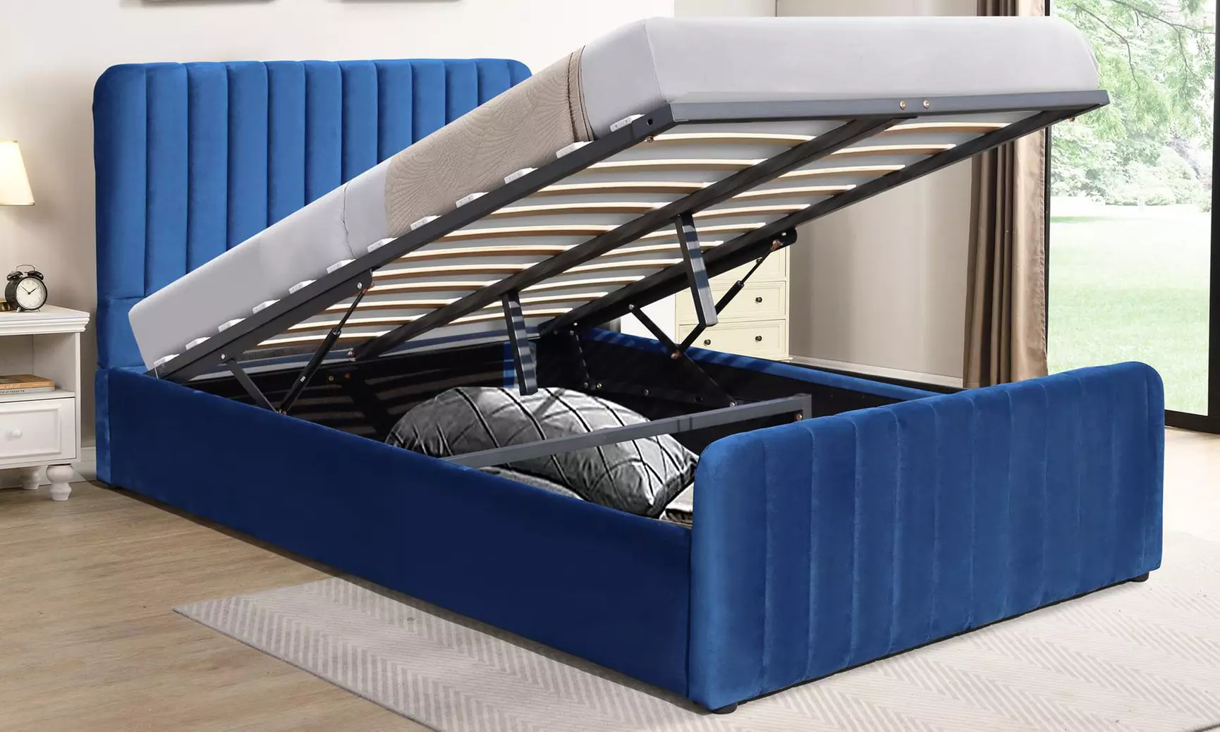 Ottoman Gas Lift Storage Bed in Various Sizes