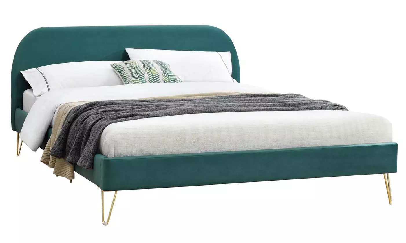 Lit velours "Garbera" 140 x 190 cm ou 160 x 200 cm de Kocoon