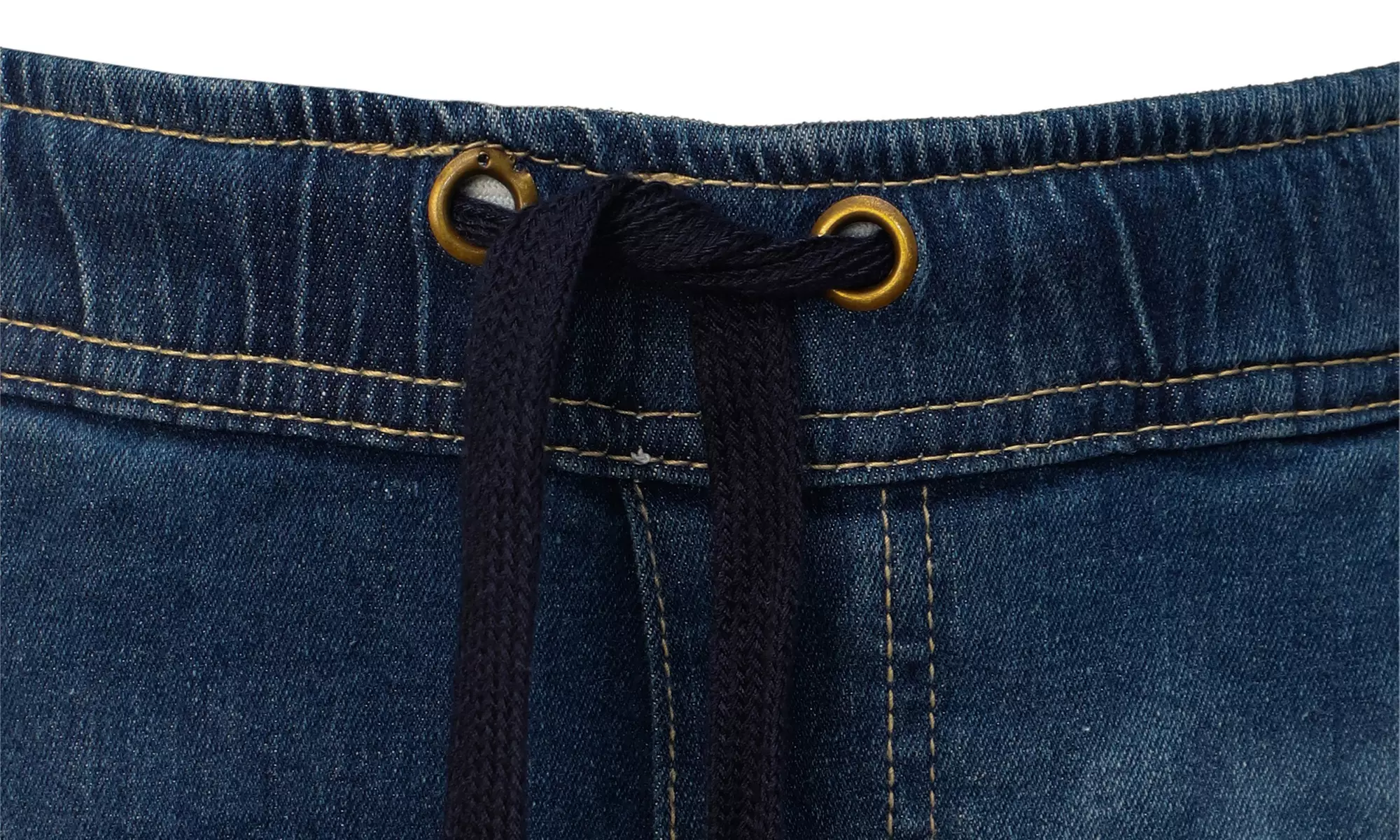 Men's Elasticated Denim Joggers with Drawcord
