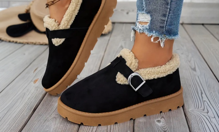 Image 9: Warm Fleece Lined Ankle Boots