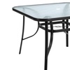 Image 25: Outdoor Rippled Tempered Glass Coffee Table with 4 Styles