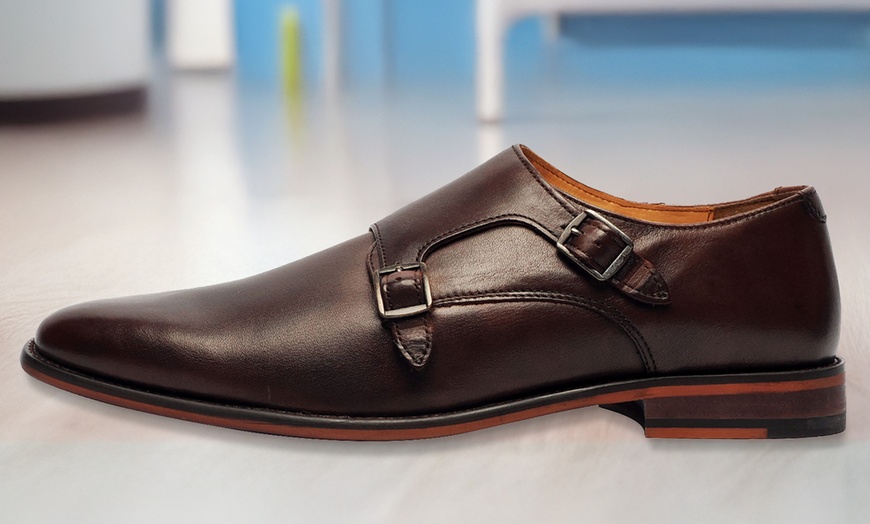 Image 1: Oaktrak Monk Strap Men's Leather Shoes