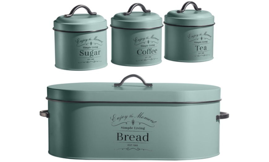 Image 3: Juego de 3 o 4 botes metálicos para cocina de Herzberg