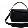 Image 3: Solid Colour Geometric Crossbody Bag