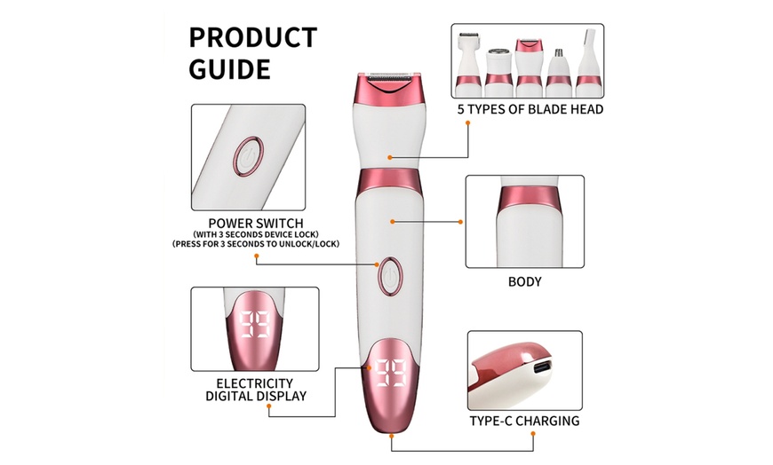 Image 6: 5-in-1 Rechargeable Electric Shaver