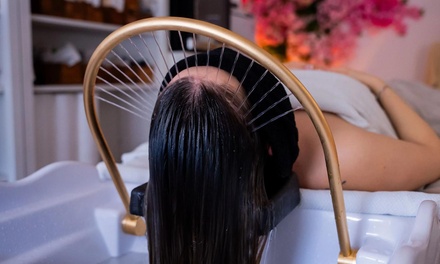 Head spa japonés de 30 minutos con bebida de cortesía, análisis capilar y masaje facial, de hombros y cuello - Salon Belleza Mariangela