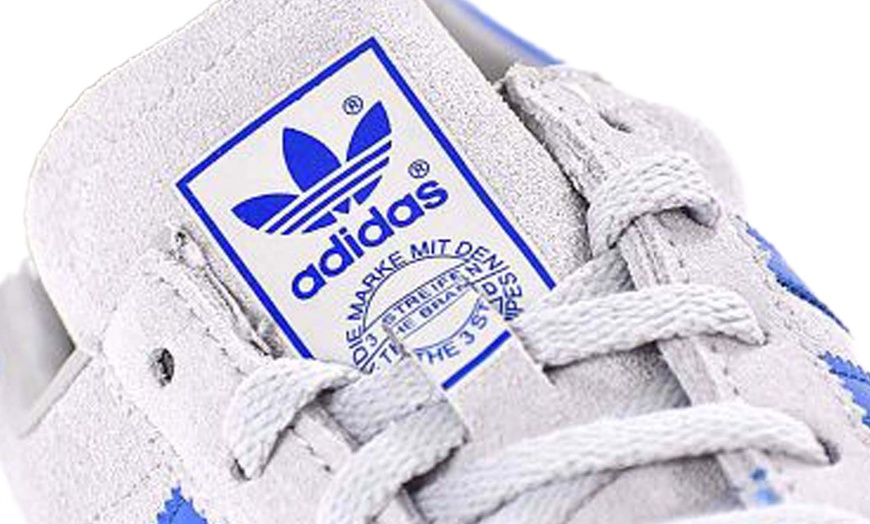 Image 6: Adidas Jeans Trainers, Iconic 80s Design in Grey & Blue