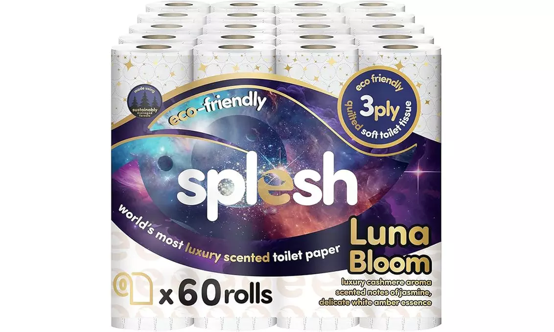 Splesh Toilet Roll Mega Bundle, Soft and Quilted Eco-Friendly Scents