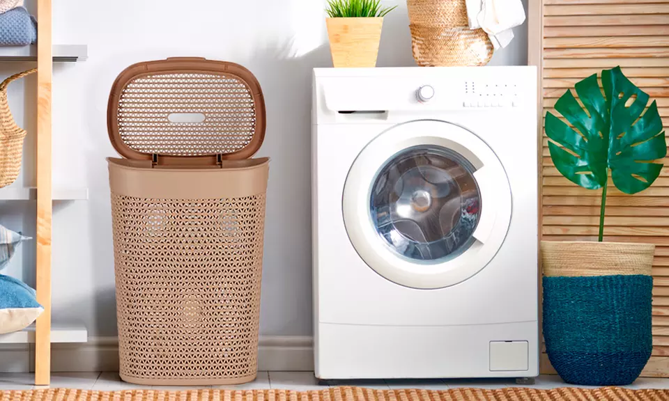 1 ou 2 paniers à linge 60 L avec couvercle de 35 x 57 x 44 cm, coloris au choix - Primary Image