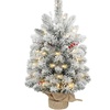 Image 2: Prelit Small Christmas Tree, Snow Flocked Tabletop Xmas Tree