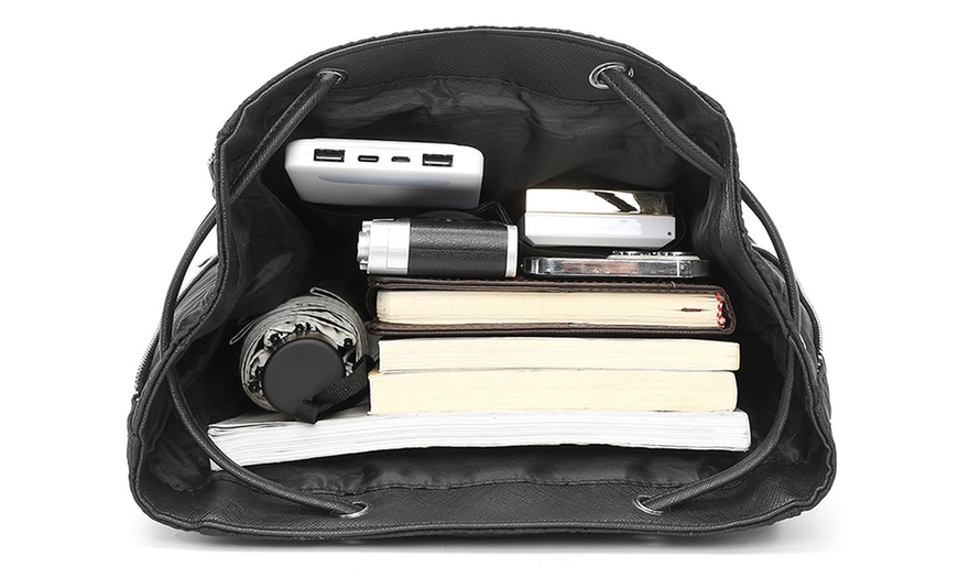 Image 3: MISS LULU Women's Fashion Lightweight Elegant Daily Backpack