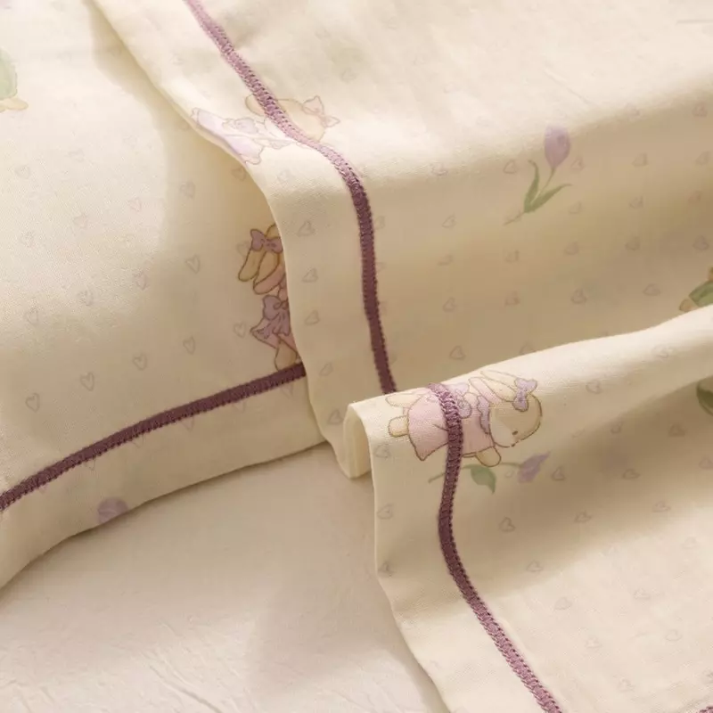 Breathable Pure Cotton Kids Pillowcase Pair