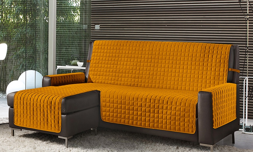 Image 17: Omkeerbare gewatteerde bankhoes