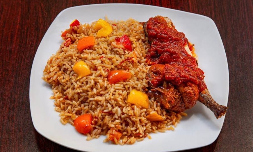 Image 3: Jollof Rice Combo or $40 Toward Nigerian Cuisine for Two or More