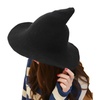 Image 1: Women Winter Warm Knitted Wool Witch Hat Cap