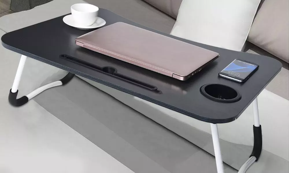 Herzberg Klapptisch mit Becher- und Tablettenhalter