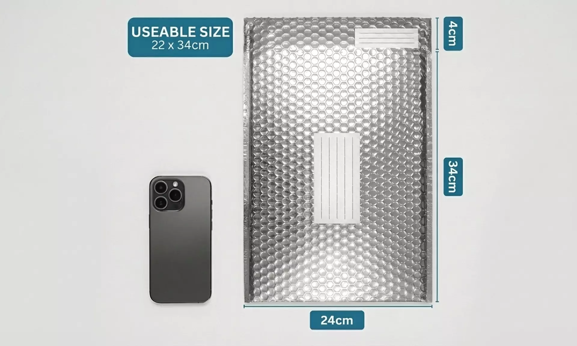 DealBerry 100 Assorted Metallic Bubble Mailers