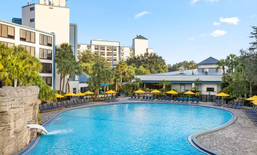 Two outdoor pools and a kid's pool