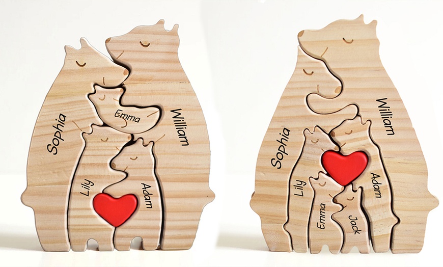 Image 5: Create a Personalized Wooden Family Puzzle with Your Names! 