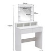 Image 8: White Hollywood Dressing Table with Lighted Mirror