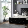 Image 4: Oasis Diamante or Button Plush Bed Frame with Sprung Memory Foam Mattress 