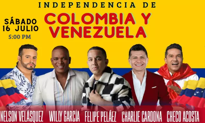 Celebrando La Independencia De Colombia Y Venezuela on July 16 at 6 p.m. - Primary Image