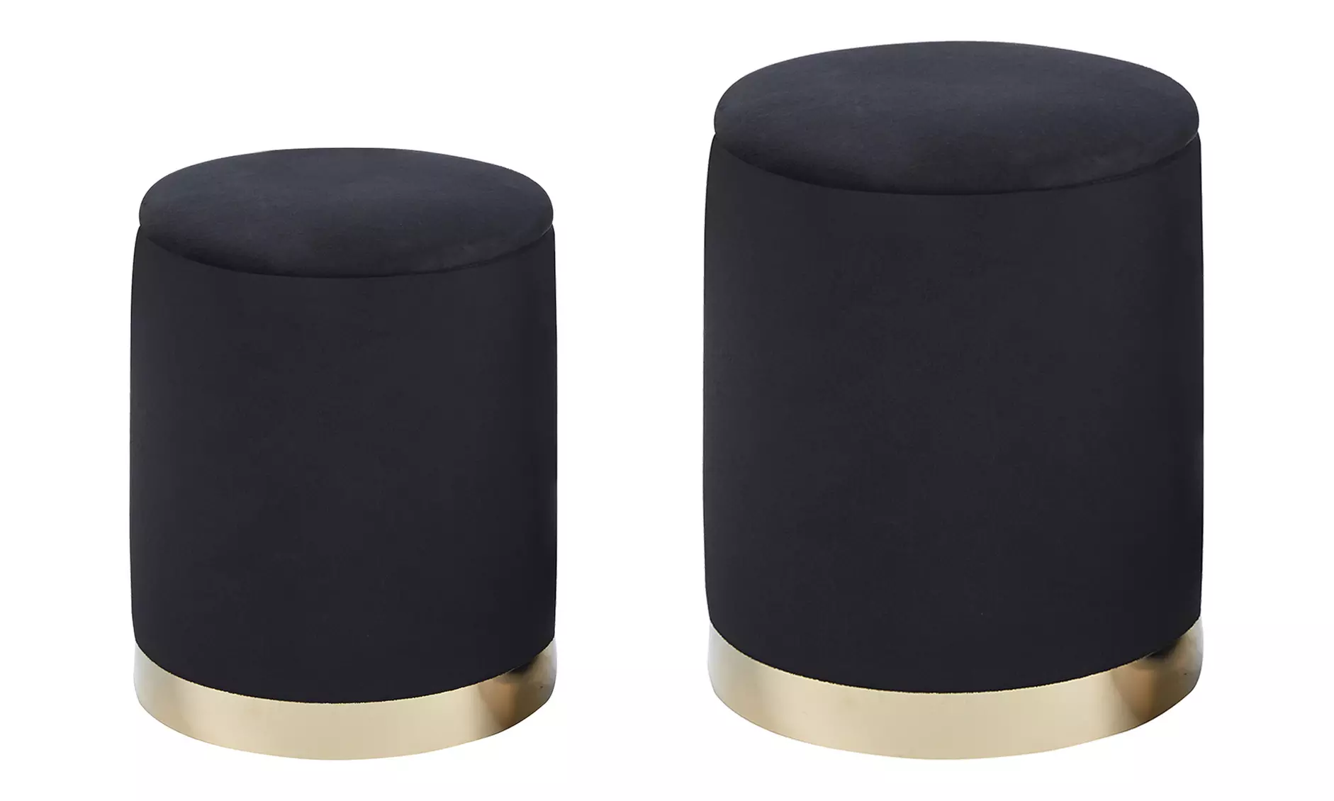 Juego 2 puffs de terciopelo