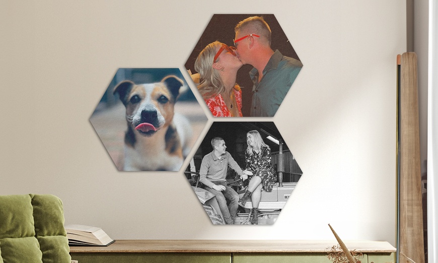 Image 4: Hexagon Akustikpaneele in der Größe nach Wahl aus PET-Filz