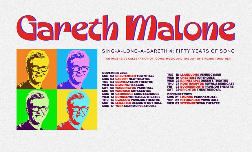 Image 1: Join Gareth Malone Live Music Festival Tour Across the UK