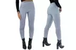 Women's Smart Check Print Stretch Trousers - Image 5