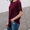 Image 11: Reflection Women's Pleated Sleeve Tee. Plus Sizes Available.