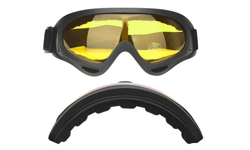 Image 5: Mens Womens Ski Snow Goggles Anti Wind Fog Dust UV Helmet Sunglasses Glasses