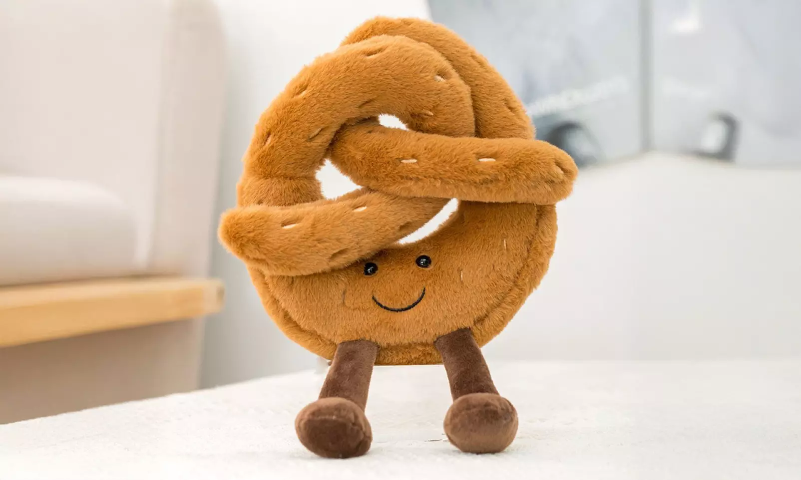 Kuscheliges Plüschtier im Lebensmitteldesign