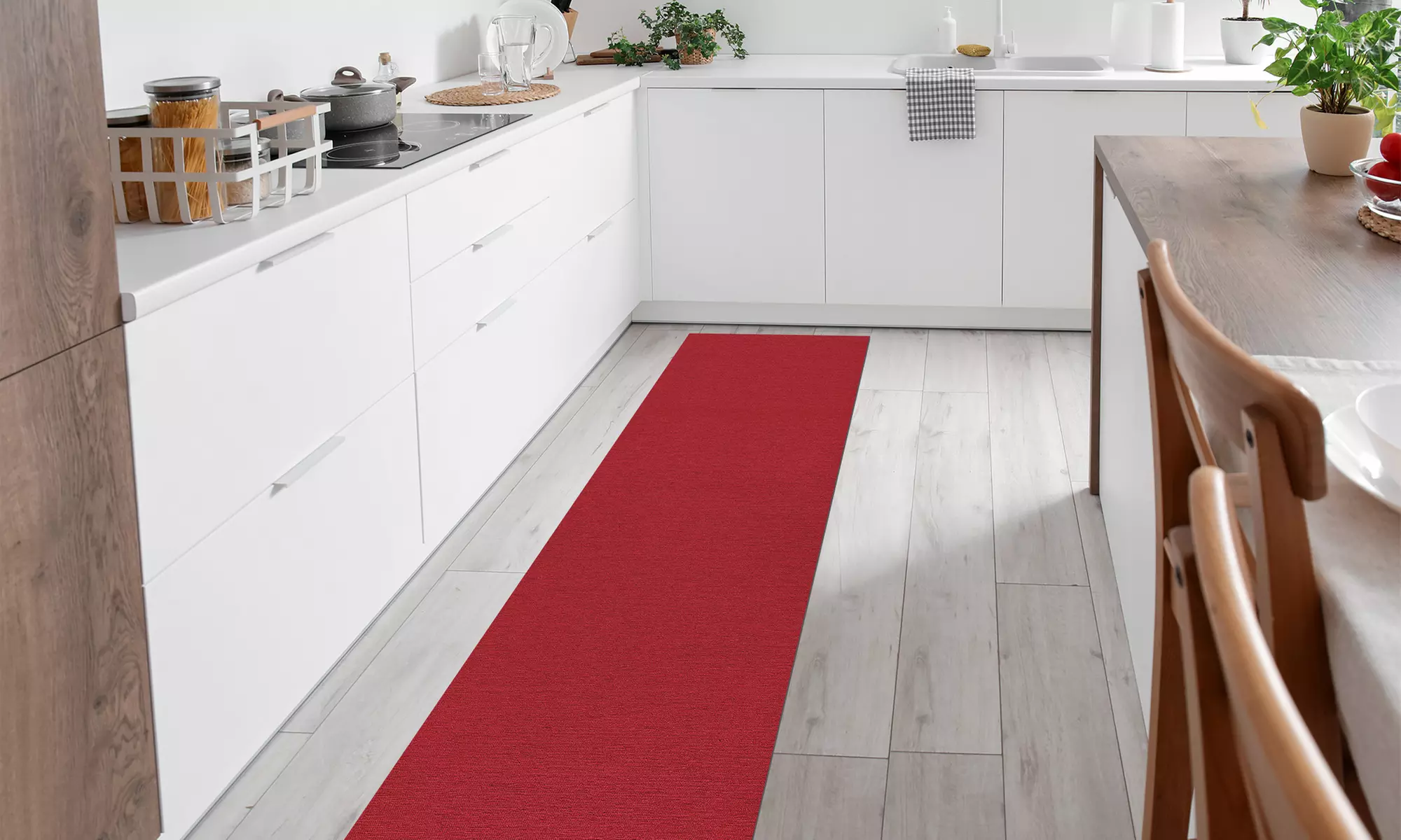 Fleckenresistenter und rutschfester Küchenläufer