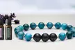 Lava Stone Turquoise-tone Diffuser Bracelet - Second Medium