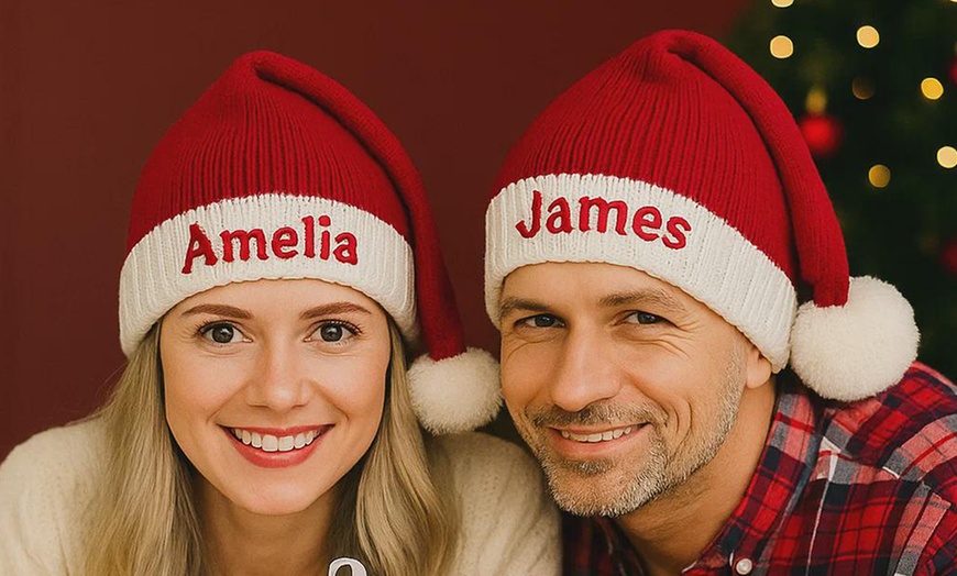 Image 5: Personalized Santa Hats for Festive Fun!