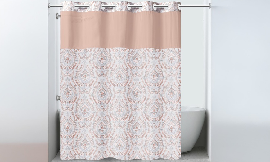 Image 14: Clearance Hookless Quick-Fit Shower Curtain
