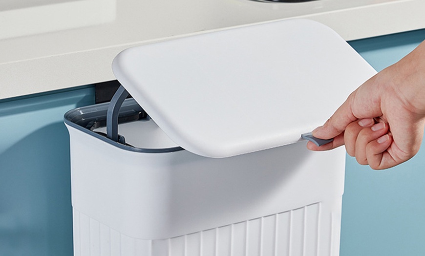 Image 4: Hanging Kitchen Trash Can with Space-Saving Design