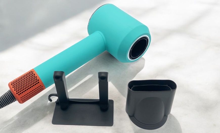 Image 3: Professioneller Haartrockner im transparenten Design mit LED-Anzeige