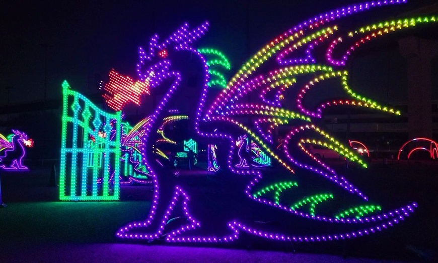 Image 6: Enchanted Lights: A Mile-Long Halloween Themed Drive-Thru Light Show