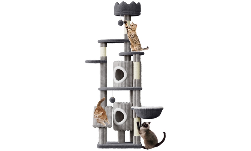 Image 9: 2-Pack 7-Layer Indoor Cat Trees