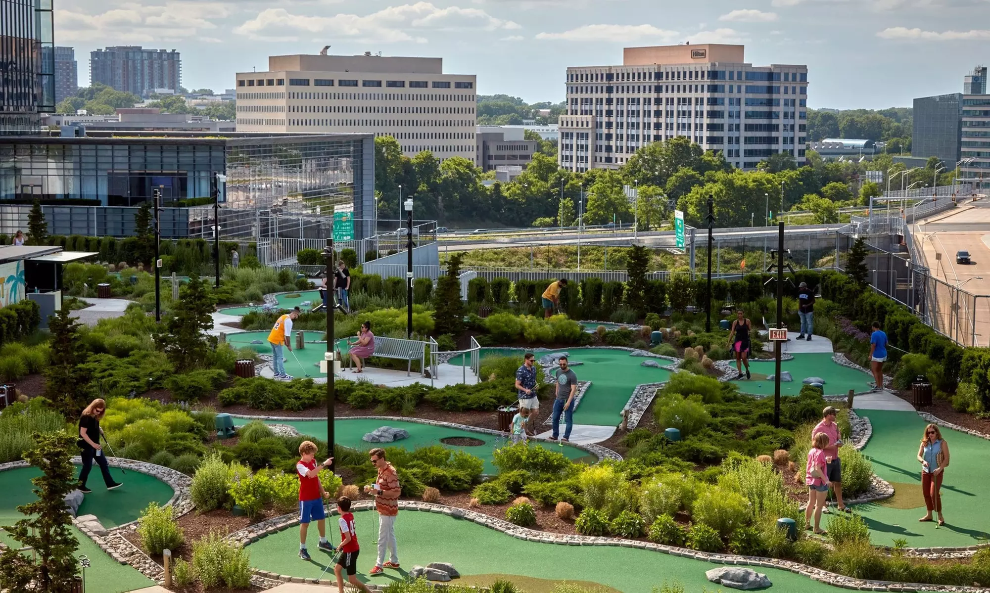 Experience 18 Holes of Sky-High Mini Golf with Stunning Views of Tysons!